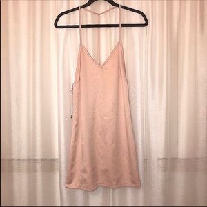 Missguided NWT Nude Silky T Bar Slip Dress